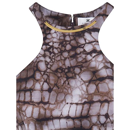 26SS 엘리자베타프랜치 미디 원피스 AB89161E2 644 BROWN NEUTRALS - ELISABETTA FRANCHI