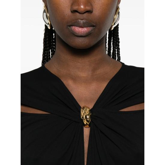 26SS 엘리자베타프랜치 미디 원피스 AB88561E2 110 BLACK - ELISABETTA FRANCHI