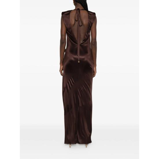 26SS 엘리자베타프랜치 롱 원피스 ABR2461E2 644 BROWN - ELISABETTA FRANCHI