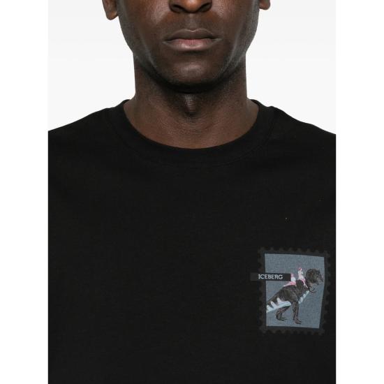 26SS 아이스 비 아이스버그 반팔 티셔츠 F027 627A 9000 BLACK - ICE B ICEBERG