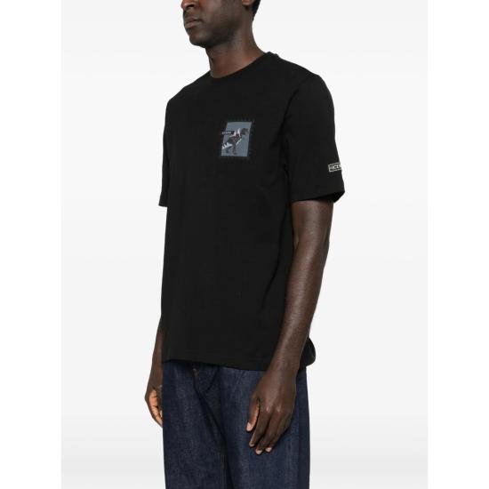 26SS 아이스 비 아이스버그 반팔 티셔츠 F027 627A 9000 BLACK - ICE B ICEBERG