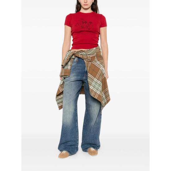 26SS 리던 반팔 티셔츠 024R 0WBGT24 ROSSO RED - RE/DONE