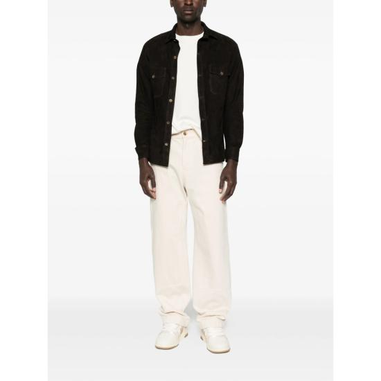 26SS Rifugio 긴팔 셔츠 26E340 SUEDE SO75 BROWN - OTHER BRANDS