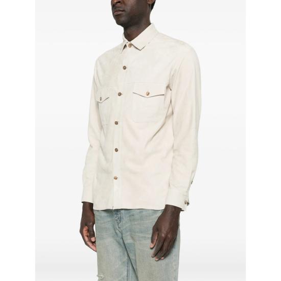 26SS Rifugio 긴팔 셔츠 26E340 SUEDE SO19 NEUTRALS - OTHER BRANDS