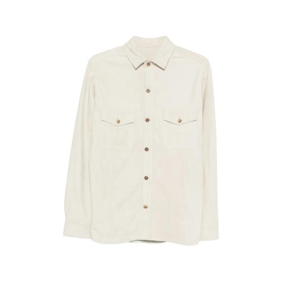 26SS Rifugio 긴팔 셔츠 26E340 SUEDE SO19 NEUTRALS