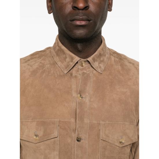 26SS Rifugio 긴팔 셔츠 26E340 SUEDE SO16 BROWN - OTHER BRANDS