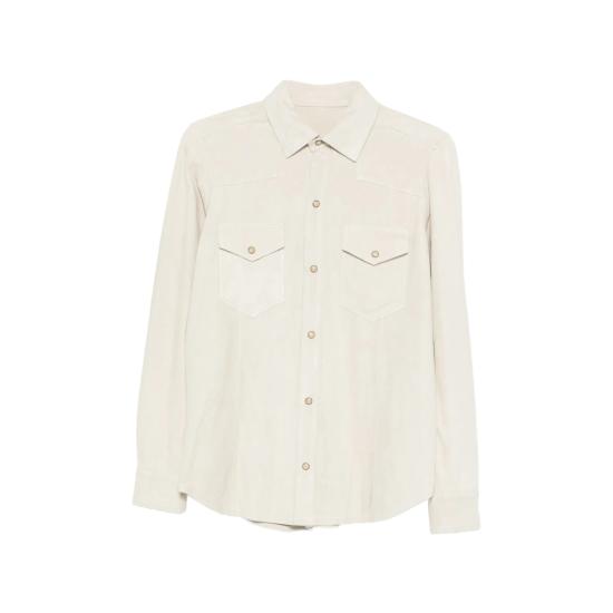 26SS Rifugio 긴팔 셔츠 26ETXS SUEDE SO19 NEUTRALS