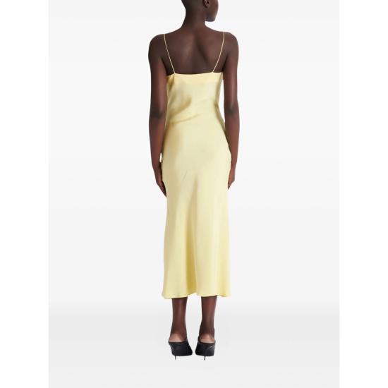 26SS 발망 롱 원피스 GF1RN350 SF32 1GD YELLOW - BALMAIN