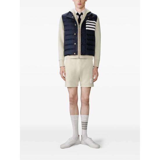 26SS 톰브라운 4바 저지 집업 후디 MJT517A 03037 260 NEUTRALS - THOM BROWNE