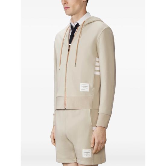 26SS 톰브라운 4바 저지 집업 후디 MJT517A 03037 260 NEUTRALS - THOM BROWNE