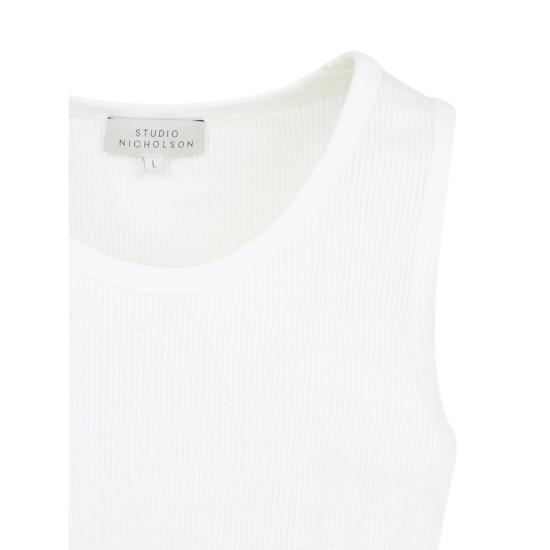 26SS 스튜디오 니콜슨 민소매 티셔츠 SNM 1487 RAZIM PARCH WHITE - STUDIO NICHOLSON