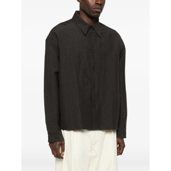 26SS 스튜디오 니콜슨 긴팔 셔츠 SNM 1482 NOSTRA COAL BROWN - STUDIO NICHOLSON