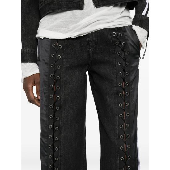 26SS 아디다스 파이어버드 데님 레이싱 트랙 팬츠 KS3878 BLACK WHITE - ADIDAS