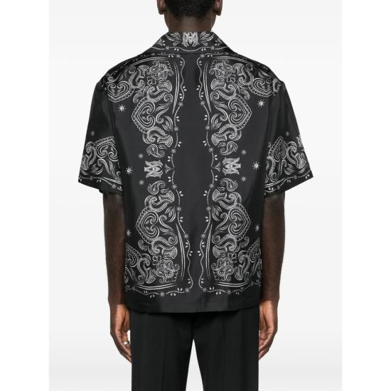 26SS 아미리 반팔 셔츠 AMTOSH1049 BLACK BLACK WHITE - AMIRI