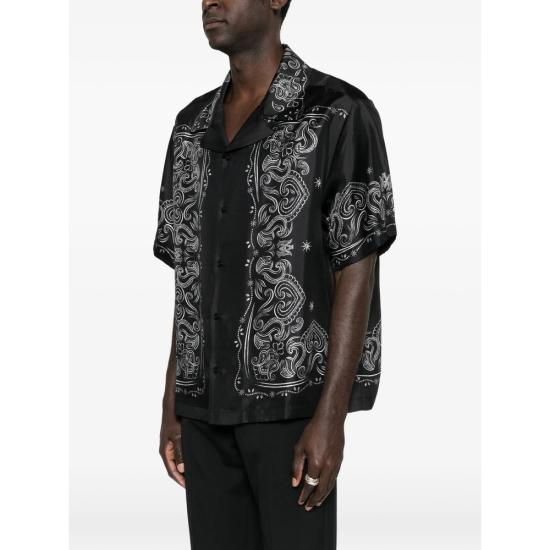 26SS 아미리 반팔 셔츠 AMTOSH1049 BLACK BLACK WHITE - AMIRI