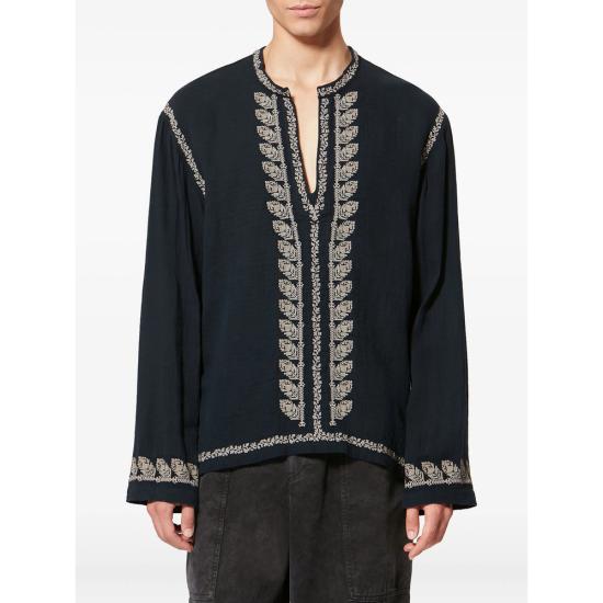 26SS 이자벨마랑 긴팔 티셔츠 D1I10H HT0848HA 02FK BLACK NEUTRALS - ISABEL MARANT