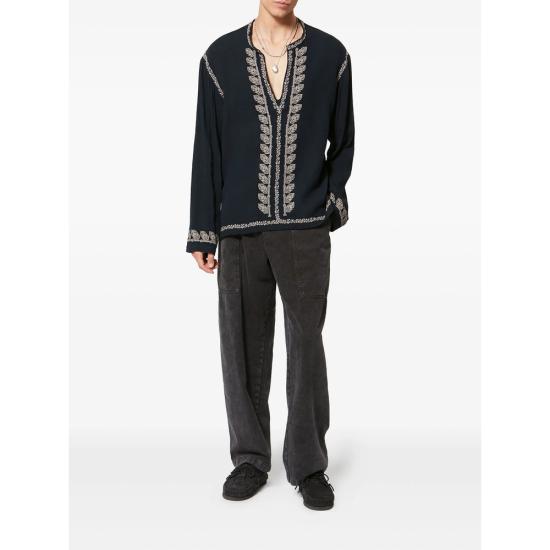 26SS 이자벨마랑 긴팔 티셔츠 D1I10H HT0848HA 02FK BLACK NEUTRALS - ISABEL MARANT