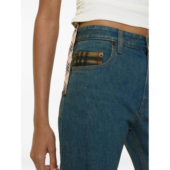 26SS 버버리 미드라이즈 스트레이트 진 8118499 DALIA CHK A1322 BLUE - BURBERRY