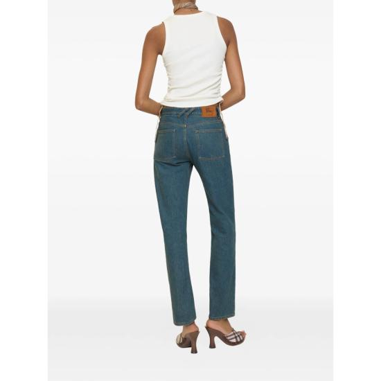 26SS 버버리 미드라이즈 스트레이트 진 8118499 DALIA CHK A1322 BLUE - BURBERRY