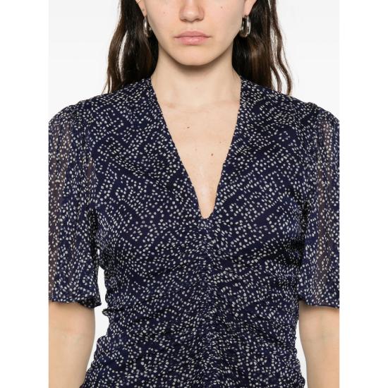 26SS 이자벨마랑에뚜왈 미디 원피스 D1J08E RO0330FA 30MI BLUE - ISABEL MARANT ETOILE