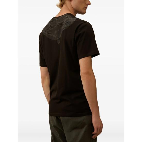 26SS 씨피 컴퍼니 30/1 저지 숏슬리브 고글 티셔츠 MTS725A00 5100W 999 BLACK - C.P. COMPANY