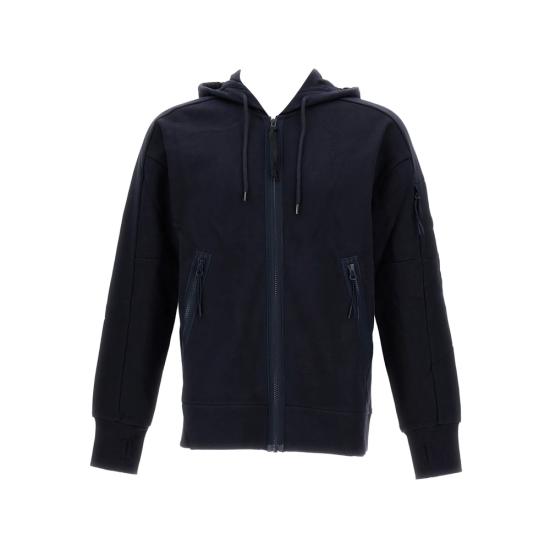 26SS 씨피 컴퍼니 다이애그널 레이즈드 플리스 후드 풀 집 스웨트셔츠 MSS716A00 5086W 888 BLUE