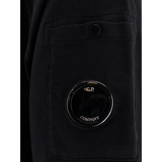 26SS 씨피 컴퍼니 라이트 플리스 지퍼 후드 MSS034A00 2246G 999 BLACK - C.P. COMPANY