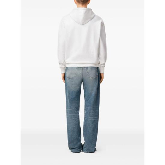 26SS 아미 스몰 하트 로고 후드 티셔츠 HSW764 730 100 WHITE - AMI