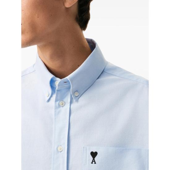 26SS 아미 반팔 셔츠 HSH823 CO0031 450 BLUE - AMI