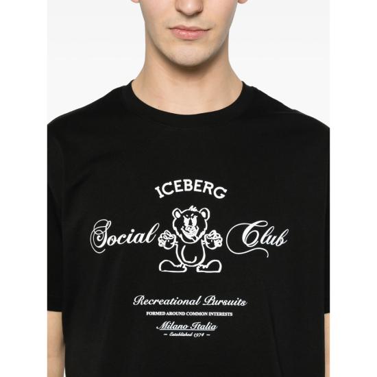 26SS 아이스 비 아이스버그 반팔 티셔츠 F047 6306 9000 BLACK - ICE B ICEBERG