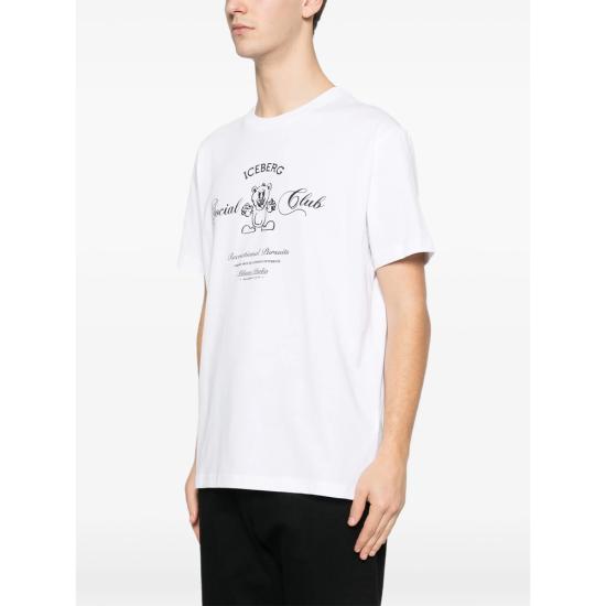 26SS 아이스 비 아이스버그 반팔 티셔츠 F047 6306 1101 WHITE - ICE B ICEBERG