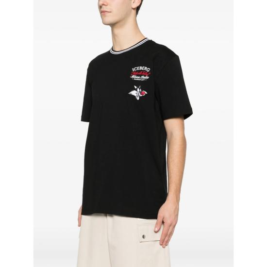 26SS 아이스 비 아이스버그 반팔 티셔츠 F043 627A 9000 BLACK - ICE B ICEBERG