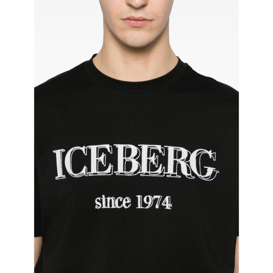 26SS 아이스 비 아이스버그 반팔 티셔츠 F014 627A 9000 BLACK - ICE B ICEBERG
