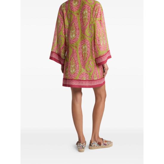 26SS 에트로 숏 원피스 AKF71 WRPA0023 X0896 PINK GREEN - ETRO