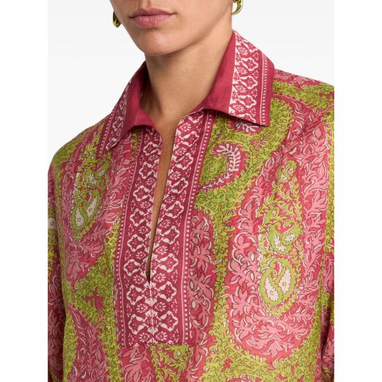 26SS 에트로 숏 원피스 AKF71 WRPA0023 X0896 PINK GREEN - ETRO