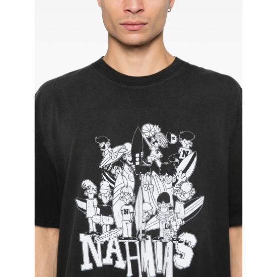 26SS 나미아스 반팔 티셔츠 Y10 T23N3 007 BLACK WHITE - NAHMIAS