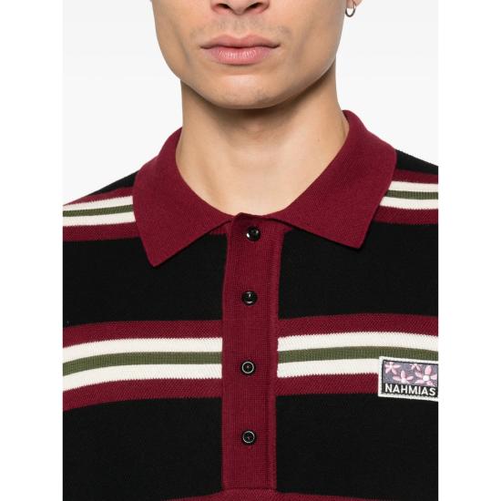 26SS 나미아스 폴로 티셔츠 KW39 CN10 019 BLACK RED - NAHMIAS
