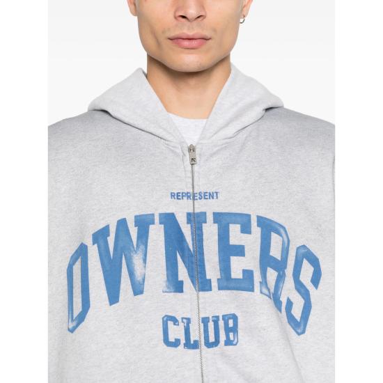 26SS 리프레젠트 후드 티셔츠 OCM100045 50 SPIGR GREY BLUE - REPRESENT