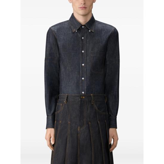 26SS 톰브라운 긴팔 셔츠 MWL435S F1105 415 BLUE - THOM BROWNE