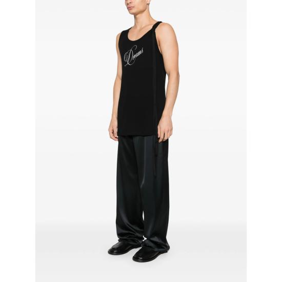 26SS 앤 드뮐미스터 민소매 티셔츠 B0013829 FA659 099 BLACK - ANN DEMEULEMEESTER