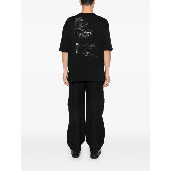 26SS 앤 드뮐미스터 반팔 티셔츠 B0013826 FA206 099 BLACK - ANN DEMEULEMEESTER