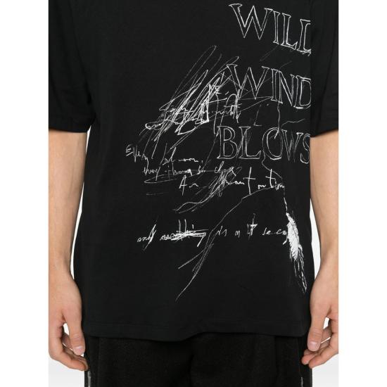 26SS 앤 드뮐미스터 반팔 티셔츠 B0013826 FA206 099 BLACK - ANN DEMEULEMEESTER