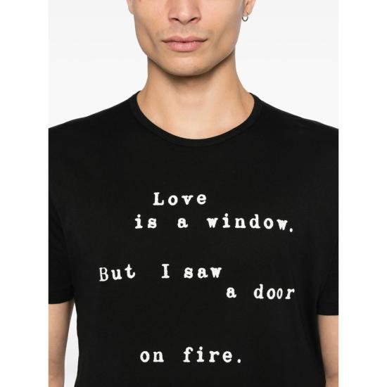 26SS 앤 드뮐미스터 반팔 티셔츠 B0013824 FA206 099 BLACK - ANN DEMEULEMEESTER