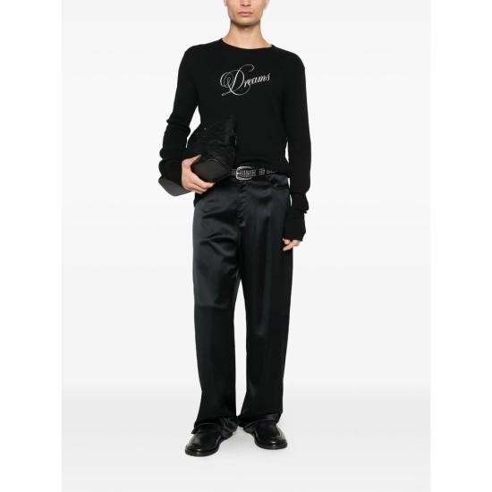 26SS 앤 드뮐미스터 긴팔 티셔츠 B0013821 FA659 099 BLACK - ANN DEMEULEMEESTER