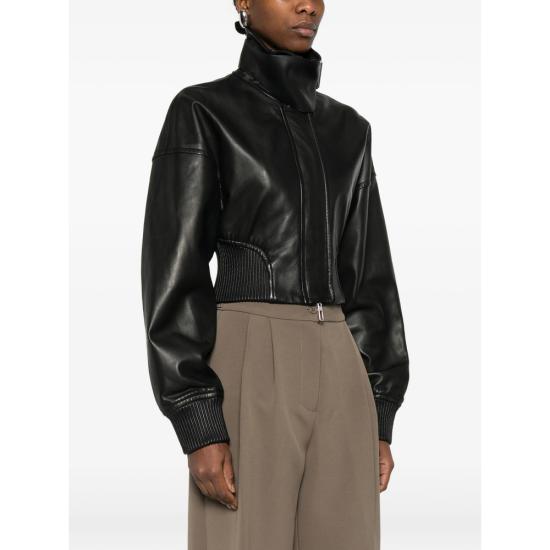 26SS 스포트막스 가죽 자켓 SPXOSSIDO 009 002 BLACK - SPORTMAX