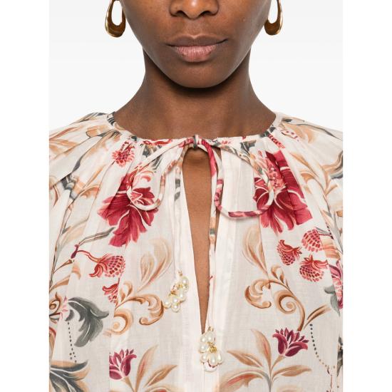 26SS 팜 리오 블라우스 345086 26097 NEUTRALS RED - FARM RIO