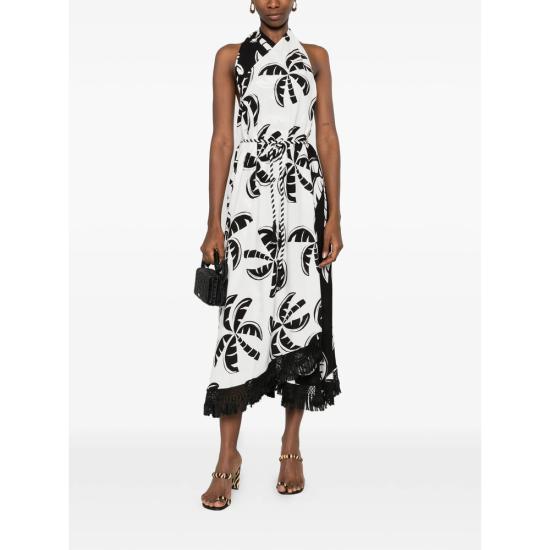 26SS 팜 리오 롱 원피스 344756 26055 WHITE BLACK - FARM RIO