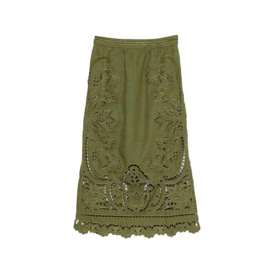 26SS 팜 리오 롱 스커트 344609 L0013 GREEN