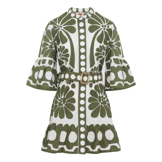 26SS 팜 리오 미디 원피스 344602 26083 GREEN WHITE