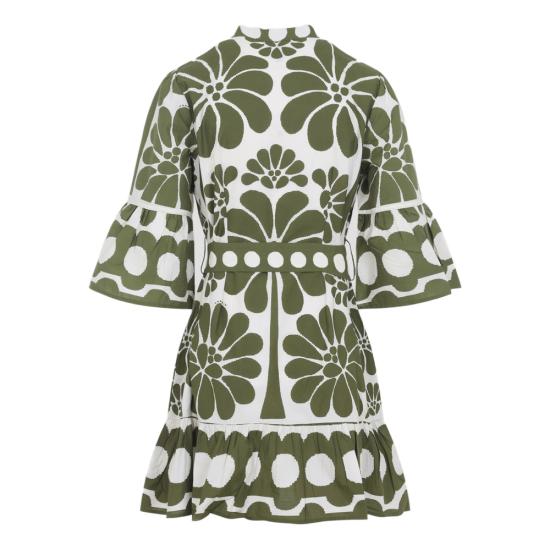 26SS 팜 리오 미디 원피스 344602 26083 GREEN WHITE - FARM RIO